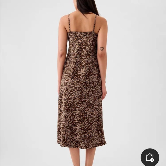 Satin Leopard Midi Dress - GAP - Picture 3 of 10